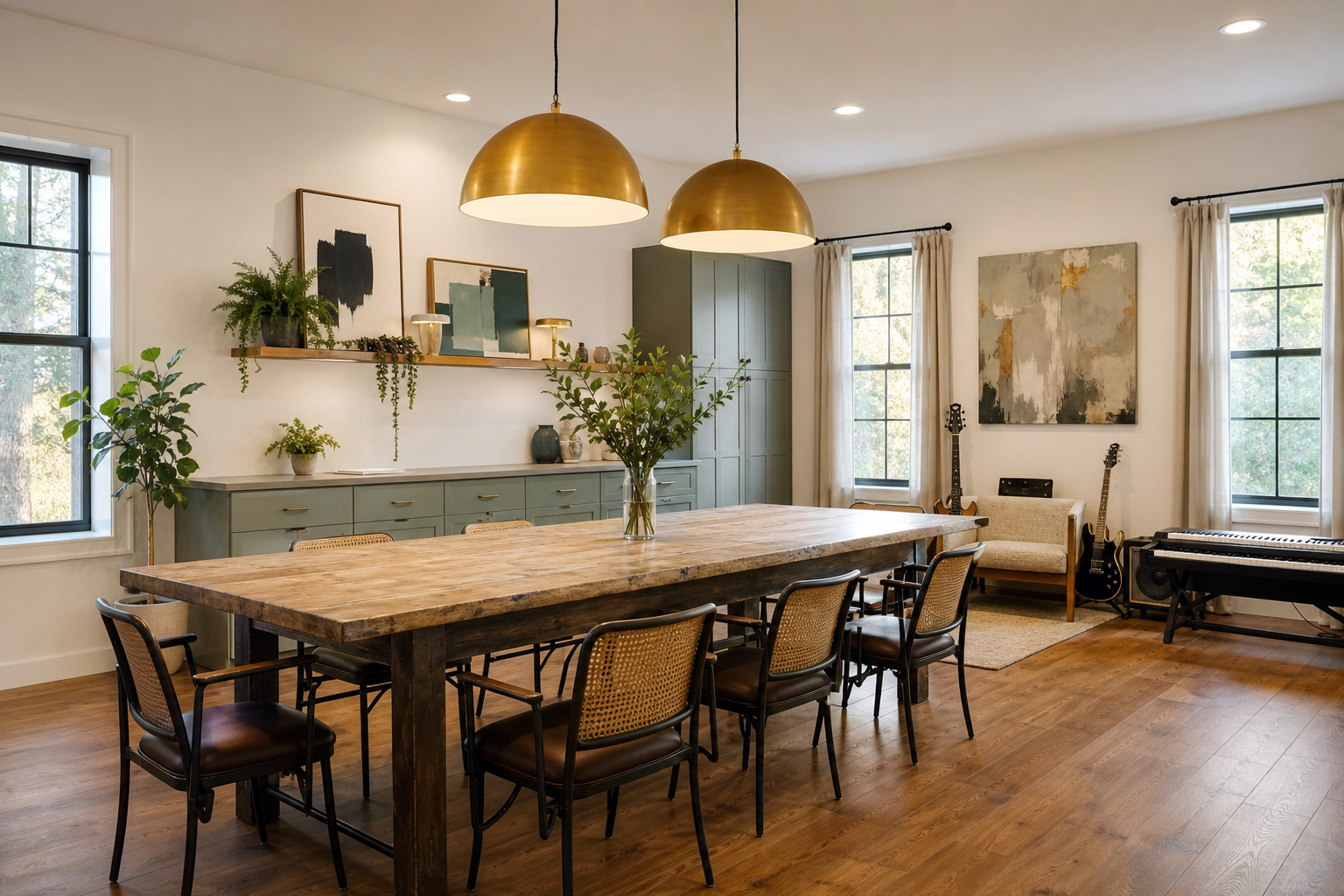 Creative dining and collaboration space
