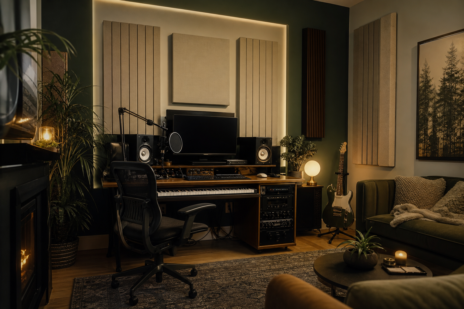 In-home music production studio